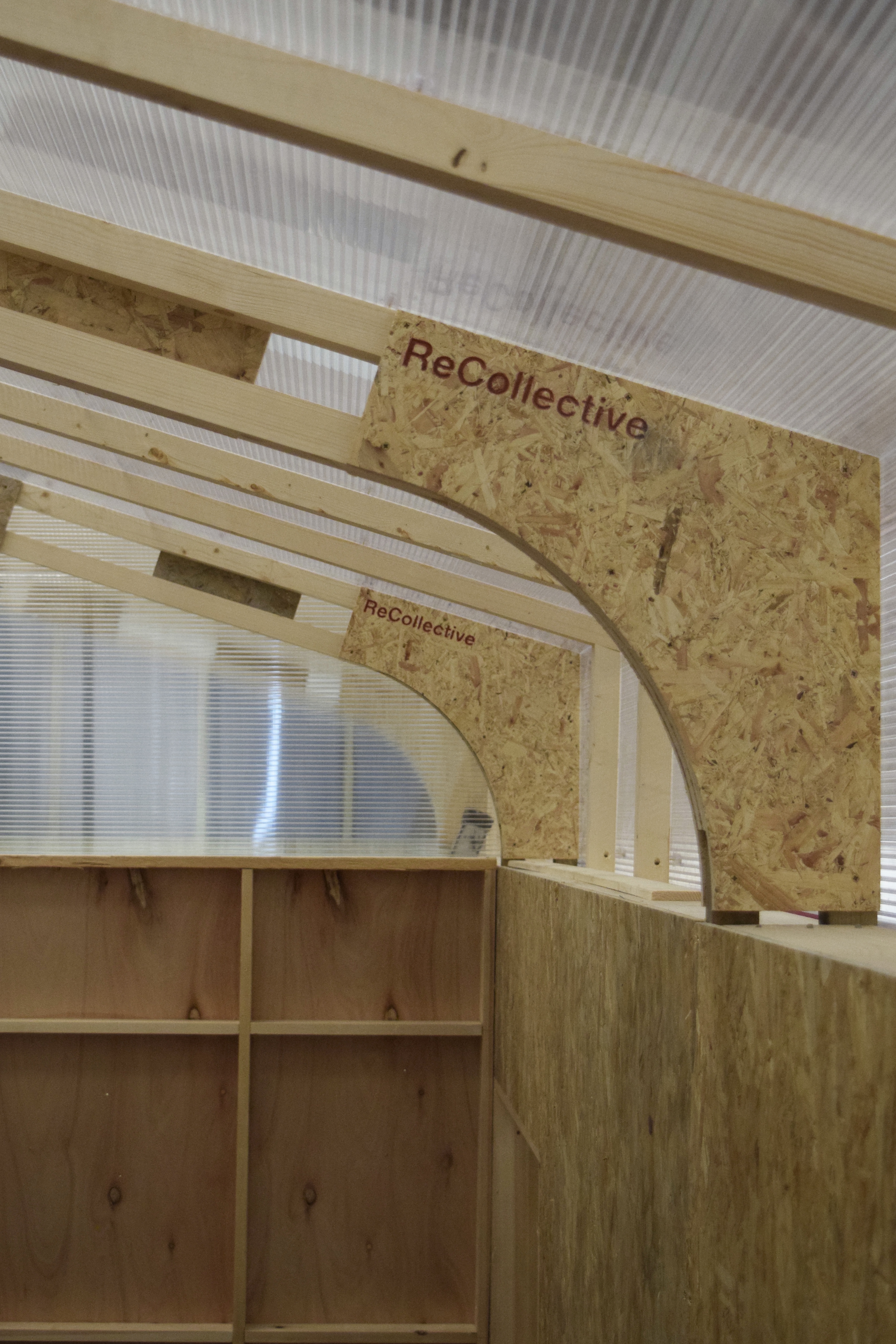 Larsen truss created from surpluss timber